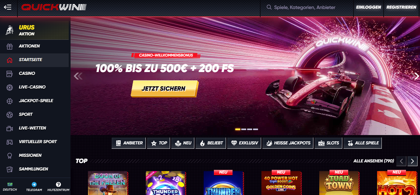 Quickwin – neues Online Casino