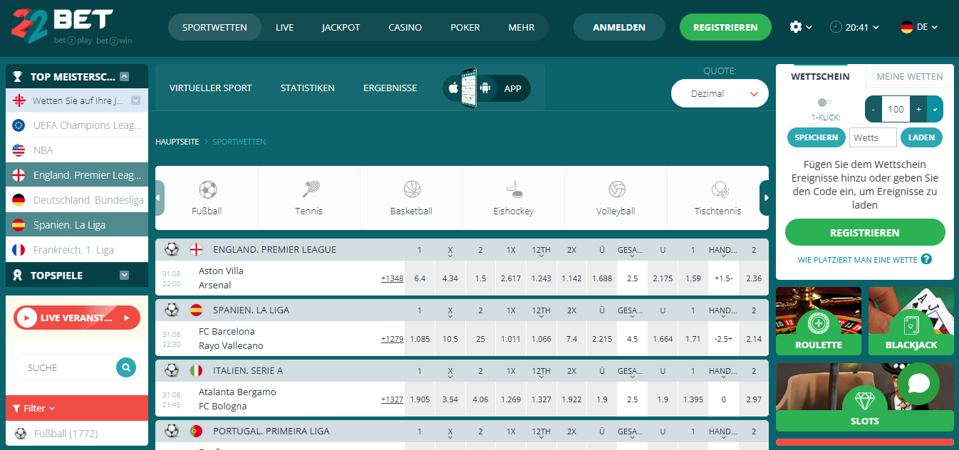 22Bet – neue Casinos Österreich Vergleich